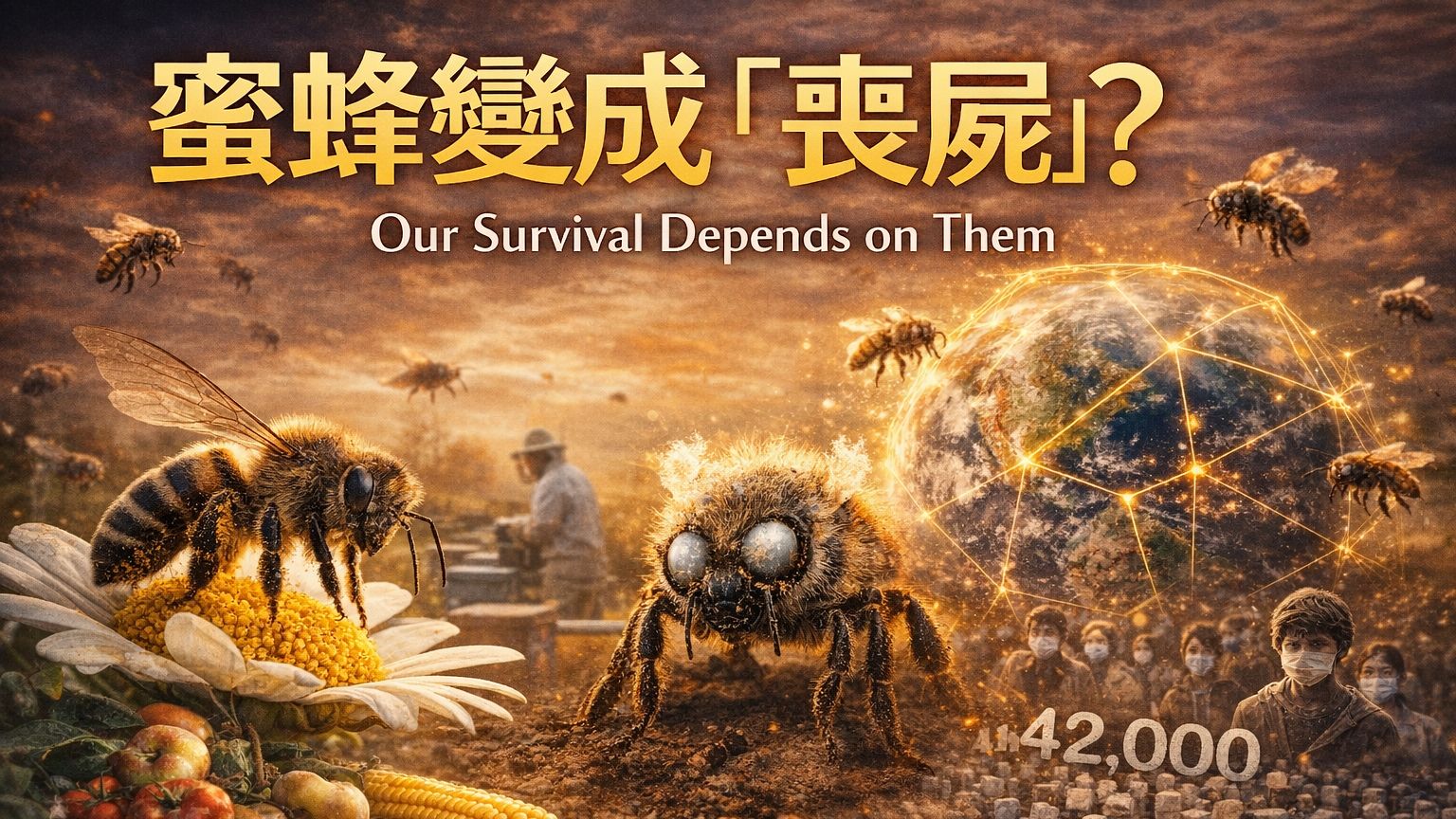 蜜蜂CCD現象與族群崩解，探討蜜蜂消失對生態與人類生存的影響
